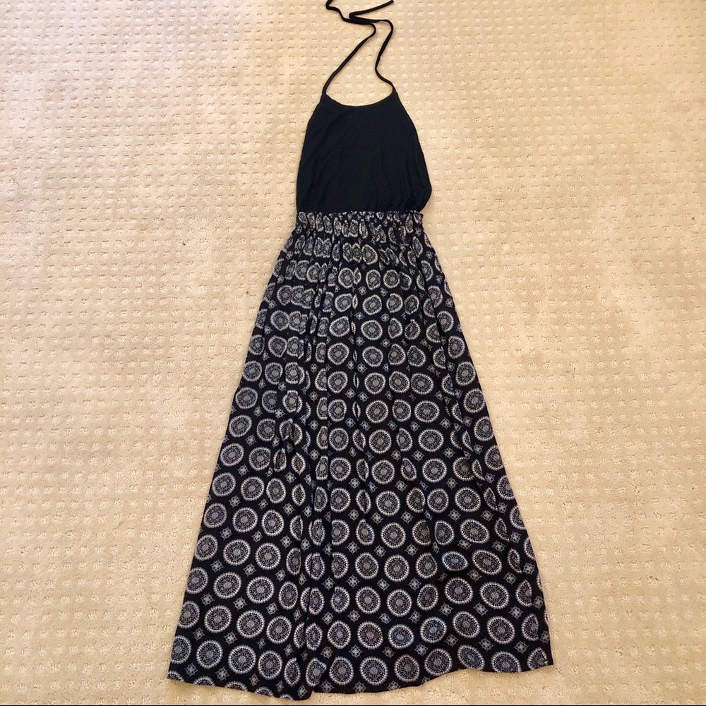 Lira Mandala Print Halter Midi Dress